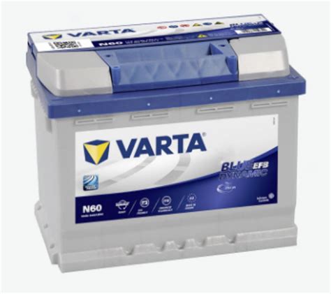 Varta N60 EFB Start Stop Car Battery 12v 60Ah 640A 